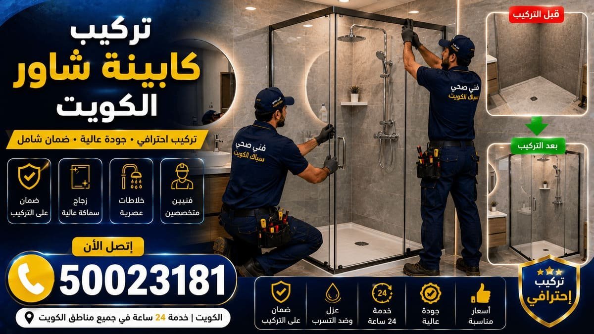 حمام فيلا بعد تجديد كامل يشمل المغسلة والكرسي وكابينة الاستحمام